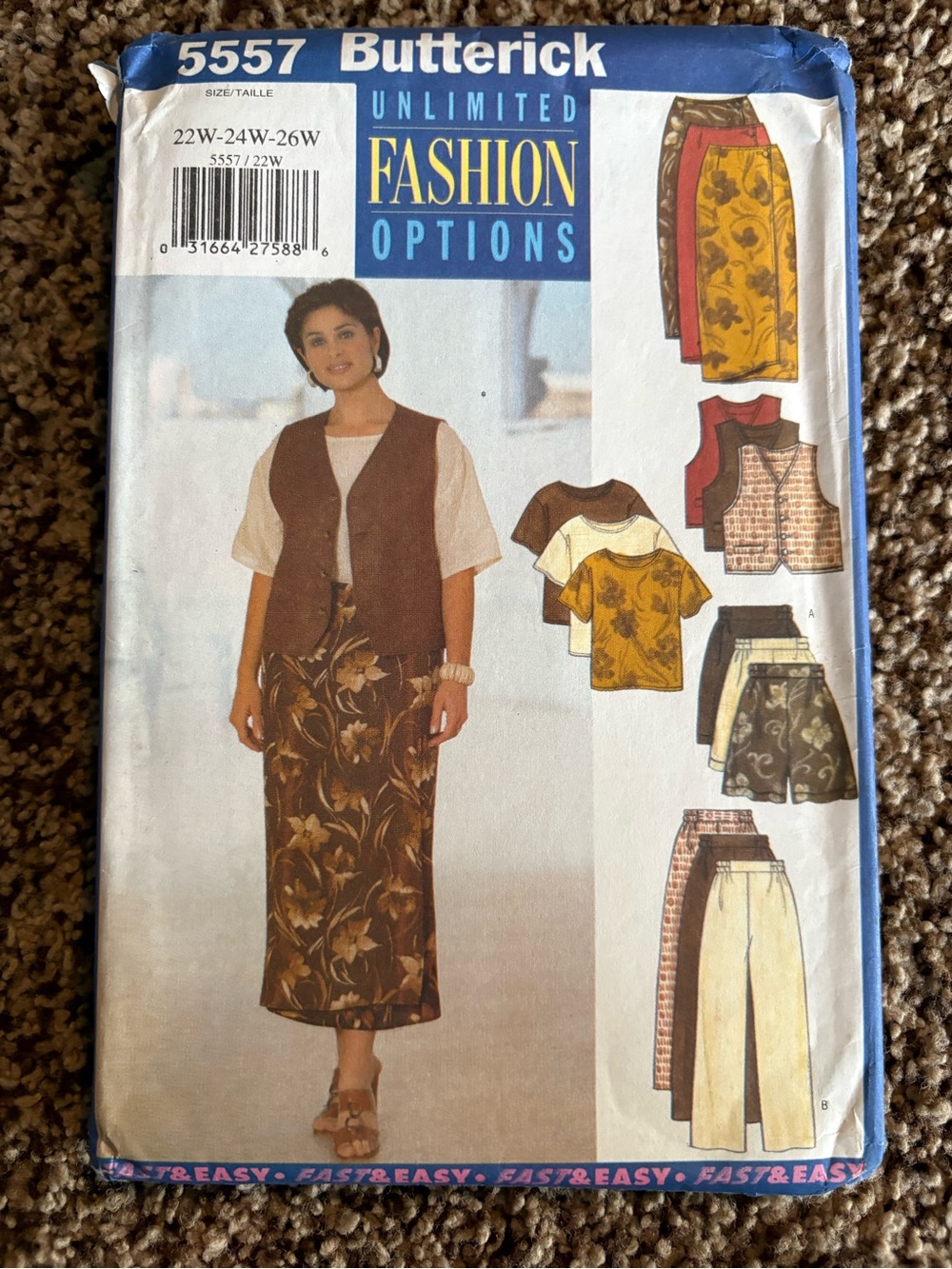 Butterick Pattern 5557 for Misses’ Complete Outfits